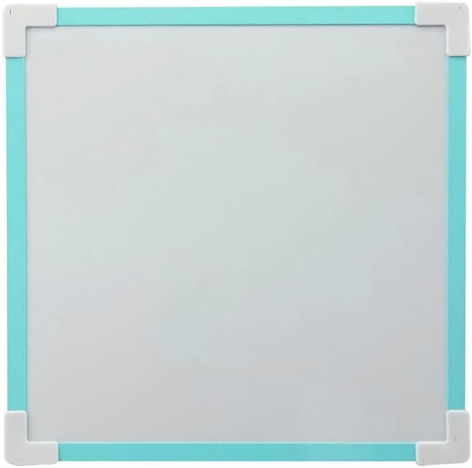 Daiso لوحة بيضاء مربعة من دايسو مع مغناطيس - 25x25 سم (9.8x9.8 بوصة) - إطار أخضر - Image 1